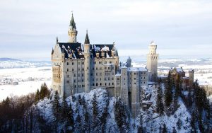Zámek Neuschwanstein zima